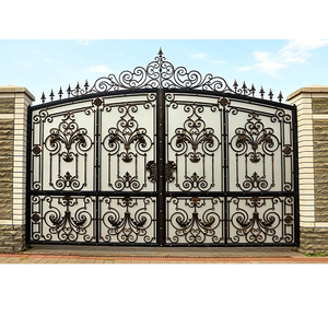 Puerta Doble de Hierro Forjado de Lujo, Puerta de Entrada Decorativa para Propiedades Premium - Product Image 4