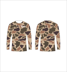 T-shirt à manches longues personnalisé sublimé, motif géométrique à pois noirs, gris et dorés, maillot sublimé à manches longues camouflage personnalisé - Product Image 1