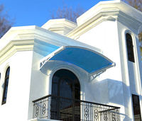 Toldo Semicircular de Policarbonato para Ventana, Decorativo, para Puerta Principal