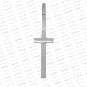 Couteau de Chisel, avec barre transversale, droit, 18,5 cm, barre transversale droite de 6 mm, instrument chirurgical pour rhinoplastie et septoplastie par Vaslcare - Product Image 2