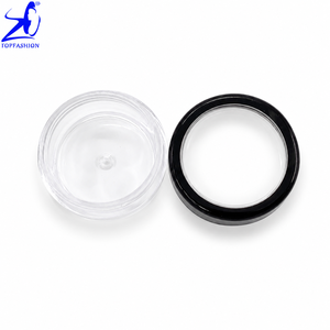 50pcs Made in Taiwan Empty Cosmetic 10g Clear <b>Plastic</b> <b>Jar</b> Black Rim Acrylic Window Threaded Cap Skin Care Facial Cleanser Lotion - Product Image 4