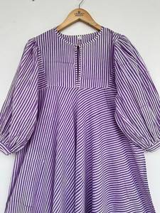 Femmes filles pur coton Maxi robe indien bloc imprimé décontracté été soirée à la mode nouvelle vente en gros longue robe mi-longue - Product Image 5