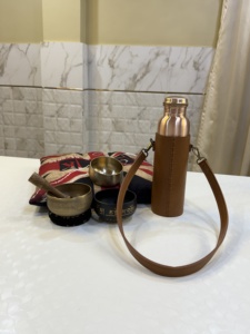 Customized Design Copper <b>Water</b> <b>Bottle</b> with Straw Leak-Proof Dishwasher Safe Summer Drinkware Screw Cap - Product Image 3