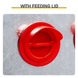 Comedero Automático para Pollos de Gran Capacidad, 4 Puertos, con Asas Metálicas a Prueba de Roedores y Tapa Galvanizada - Product Image 6