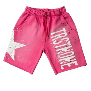 Shorts de sport amples en coton épais pour homme, décontractés et de haute qualité, effet délavé soleil, coupe oversize - Product Image 5