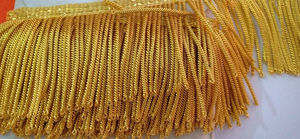 High Quality Gold Bullion Wire Fringe 60 80 120mm Tassel Looped <b>Trim</b> for Garment Decorative Home - Product Image 6