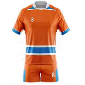 Maillot de rugby pour homme, manches courtes, col rond, imprimé par transfert thermique, évacuation de l'humidité, taille régulière et plus, 100 % polyester, adulte - Product Image 3