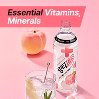Lingtea Zero Rasa Persik 500mL Minuman Elektrolit Bebas Gula Hidrasi Nol Kalori Pemulihan Harian Kemasan Dibuat di Korea