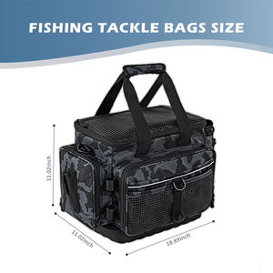 Sac de pêche grand format résistant, sacoche bandoulière pour leurres et matériel de pêche avec compartiments de rangement - Product Image 6