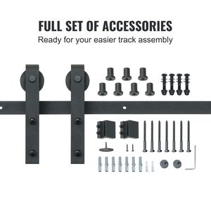 Kit Ferramenta per Porta Scorrevole a Binario Rinforzato da 3 Metri, Capacità di Carico 150 kg, per Porte Singole Larghe 1,4-1,6 Metri, Ideale per Camere da Letto - Product Image 4