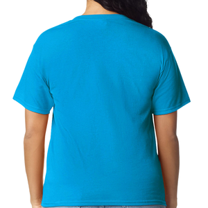 Camiseta de Mujer, Algodón Suave Color Zafiro, Estilo Casual de Manga Corta, Camiseta Básica Cómoda, Ropa de Moda, Venta al Por Mayor Personalizada - Product Image 5