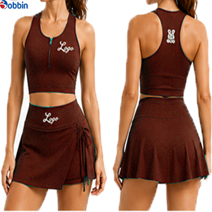 Ensemble 2 pièces short et brassière de sport pour femme, tendance estivale, best-seller, respirant, séchage rapide, écologique - Product Image 2