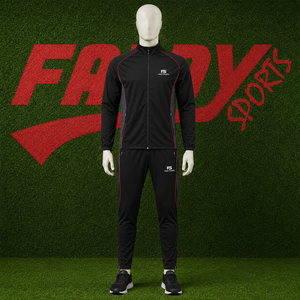Ensemble de survêtement slim pour homme avec logo personnalisé, vente en gros, ensemble de jogging à fermeture éclair intégrale, respirant, pour entraînement de football, vêtements de sport, tenue de sport - Product Image 2
