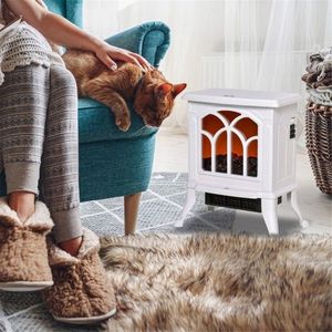 Caminetto Elettrico Moderno da 17 Pollici 750W/1500W con Vetro Bianco e Display LED per Casa, Hotel e Decorazione Domestica, Autoportante - Product Image 6