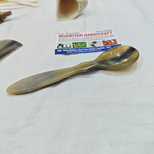 Cuillères de service en corne de bœuf au design tendance, écologiques, pour dîner, caviar et desserts, couverts de table - Product Image 2