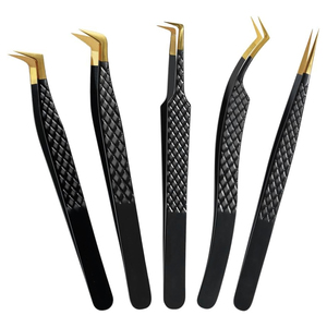 High-Precision Stainless Steel Customizable Logo Premium Matte Black Gold Pointed Tip Durable Beauty Instruments For Salons - Product Image 1