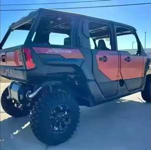 รถออฟโรด Polaris Xpedition 4x4 สีดำด้าน แต่งสีชมพู ยางใหญ่ พร้อมราวหลังคาแบบดึงเชือก - Product Image 1