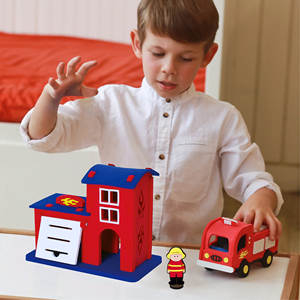 Camion de pompiers à assembler pour les tout-petits, pas de colle nécessaire, lavable et non toxique - Product Image 3