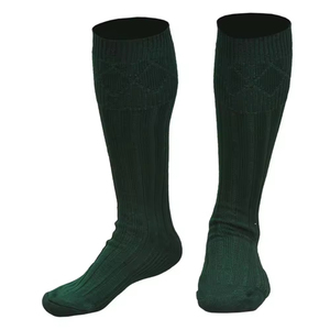 Chaussettes vertes à motif fantaisie, tricotées, respirantes, décontractées, pour adultes, style classique, en Spandex/Polyester/Coton, résistantes à l'effilochage, pour le sport - Product Image 1