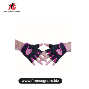 JUST FITNESS GEARS Gants de sport et de fitness en cuir PU, demi-doigts, avec sangle de poignet réglable, légers, pour musculation et cyclisme - Product Image 1