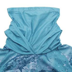 Camisa con Capucha de Pesca, Sublimada, con Protección Solar UPF 50 UV, Transpirable e Impermeable, Diseño Personalizado al por Mayor, Spandex/Poliéster - Product Image 3