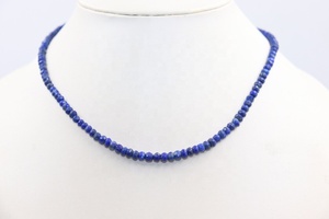 Collar de Rondelle facetado de lapislázuli de ópalo etíope hecho a mano, cuentas de lapislázuli de 4mm, cuentas de piedra únicas, regalo para ella - Product Image 2