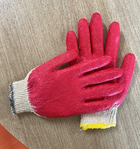 Gants en latex caoutchouté vietnamien anti-coupure, antidérapants, réutilisables, avec poignets en coton tricoté pour la protection des mains lors des travaux de jardinage - Product Image 6