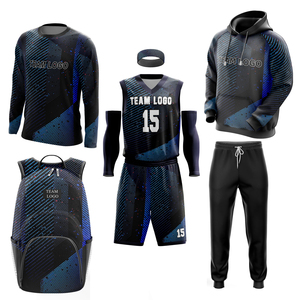 Maquette de tenue sportive d'été entièrement personnalisée pour équipe de basketball – Short respirant grande taille motif marbré or et bleu marine - Product Image 2