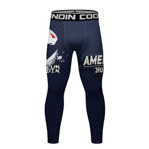 Fabricant professionnel de leggings de sport pour hommes, pantalons de compression, vêtements de sport ajustés, séchage rapide, tricotés, sans coutures, longueur intégrale - Product Image 2