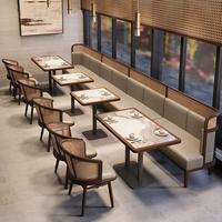 Banquettes de restaurant modernes rembourrées, canapés banquette, chaises de salle à manger à dossier en rotin, mobilier commercial pour café et bistrot, vente en gros