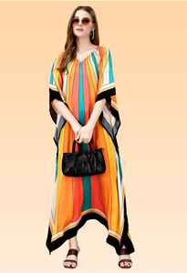 Vestido Kaftan Elegante para Mujer – Kaftan Holgado Estampado para la Colección de Verano - Product Image 2