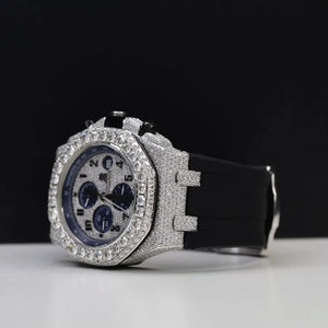 Customizable Black Silicon Case Mossinate Diamond <b>Watch</b> <b>Waterproof</b> for Men Jewelry Gift and Party Use Available at Good Price - Product Image 3