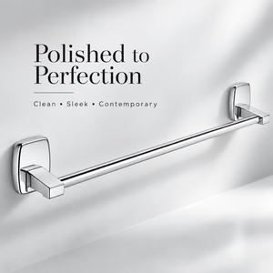 Barre et rail porte-serviettes en acier inoxydable de qualité supérieure Promixo |   Support mural moderne finition chrome |   Accessoire de salle de bain robuste et antirouille - Product Image 3