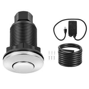 Kit Interruttore ad Aria a Doppia Uscita per Lavello, per Smaltimento Rifiuti Alimentari, 2.5 Pollici, Acciaio Inossidabile Cromato, Ricambi per Elettrodomestici da Cucina - Product Image 1