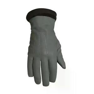 Gants d'hiver en cuir véritable doublés thermiquement pour les activités de plein air, la conduite et les travaux par temps froid - Product Image 2