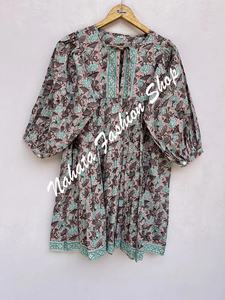 Nouvelle robe d'été en coton à motifs floraux imprimés pour femmes - Product Image 6