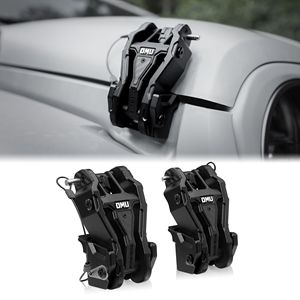 Cierres de Seguridad Ajustables de Aluminio para Capó de la Serie Genesis de OMU, Compatibles con Jeep Wrangler JK/JKU 2007-2017 - Product Image 1