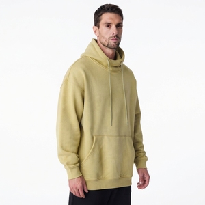 Men Acid Wash <b>Oversized</b> Pullover <b>Fleece</b> <b>Hoodie</b> with Front Pocket Custom Logo Winter Streetwear 100% Cotton Eco-Friendly - Product Image 2