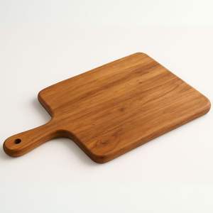 Tabla de cortar de bambú ecológica personalizada de doble cara con asa para cocina - Product Image 2