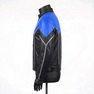 Chaqueta de Cuero para Hombre con Cierre y Manga Larga, Diseño OEM con Logotipo Personalizado, Chaquetas de Motociclista Personalizadas - Product Image 3