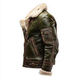 PREMIUM FUR LEATHER <b>JACKET</b> HEAVY DUTY FOR FORMAL WEAR. This one Screams Money and Durability. Winter <b>Jacket</b> that actually lasts - Product Image 3