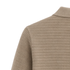 Polo de Punto Texturizado para Hombre, Manga Corta, Algodón Premium, Textura Suave Tipo Waffle, Corte Ajustado, Estilo Casual Elegante, Ropa de Verano, Venta al Por Mayor - Product Image 6