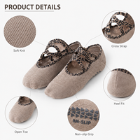 Chaussettes de Pilates personnalisées à bout ouvert, antidérapantes pour le yoga, respirantes, en tricot doux, emballage personnalisé pour studio de Pilates, exercice, marque privée