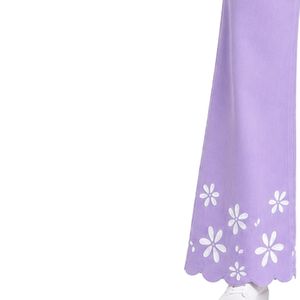 Jeans Anchos de Mujer con Bordado Floral Morado Lavanda, Cintura Alta, Casuales, de Mezclilla, Personalizados, OEM, Marca Privada, Pantalones de Moda - Product Image 3