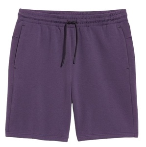 Shorts de sport en molleton de couleur violette, à faible MOQ, vente en gros OEM, pour l'entraînement, la gym, la course, le yoga, et shorts de compression - Product Image 1