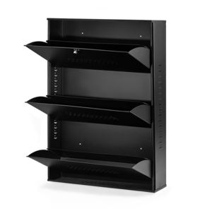 ตู้เก็บรองเท้าโลหะ 4 ชั้น แบบแข็งแรงทนทาน พร้อมบานพับ สำหรับทางเข้าบ้าน - Product Image 4