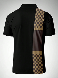 Men's Quick-Drying Polo Shirt Breathable Mesh Collar Polo Stitched Short-Sleeve Polo Premium High-quality Men's Polo Comfort - Product Image 1