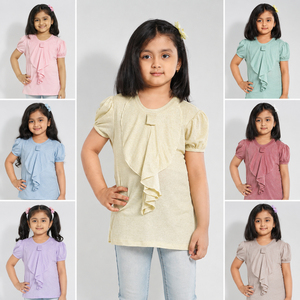 Ensembles de pyjamas en coton pour filles, manches courtes, imprimé lettres, pantalons, ensembles de vêtements confortables pour enfants, lot en stock, vente en gros, approvisionnement mondial - Product Image 4