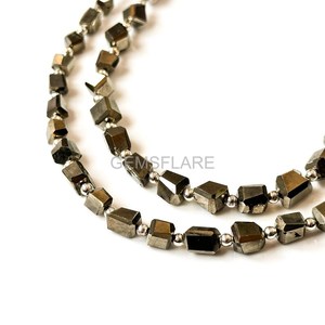 Piedras Preciosas de Pirita Dorada Facetadas, Cuentas Sueltas de Pirita en Forma de Pepitas, Cuentas de Cristal de 5x7-6x8MM para Fabricación de Joyería al por Mayor - Product Image 5