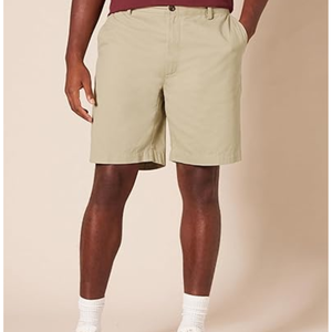 Pantalones Cortos Chino de Corte Clásico para Hombre, 9 Pulgadas, con Frente Plano, Tela de Algodón Cómoda para Uso Diario Informal - Product Image 4